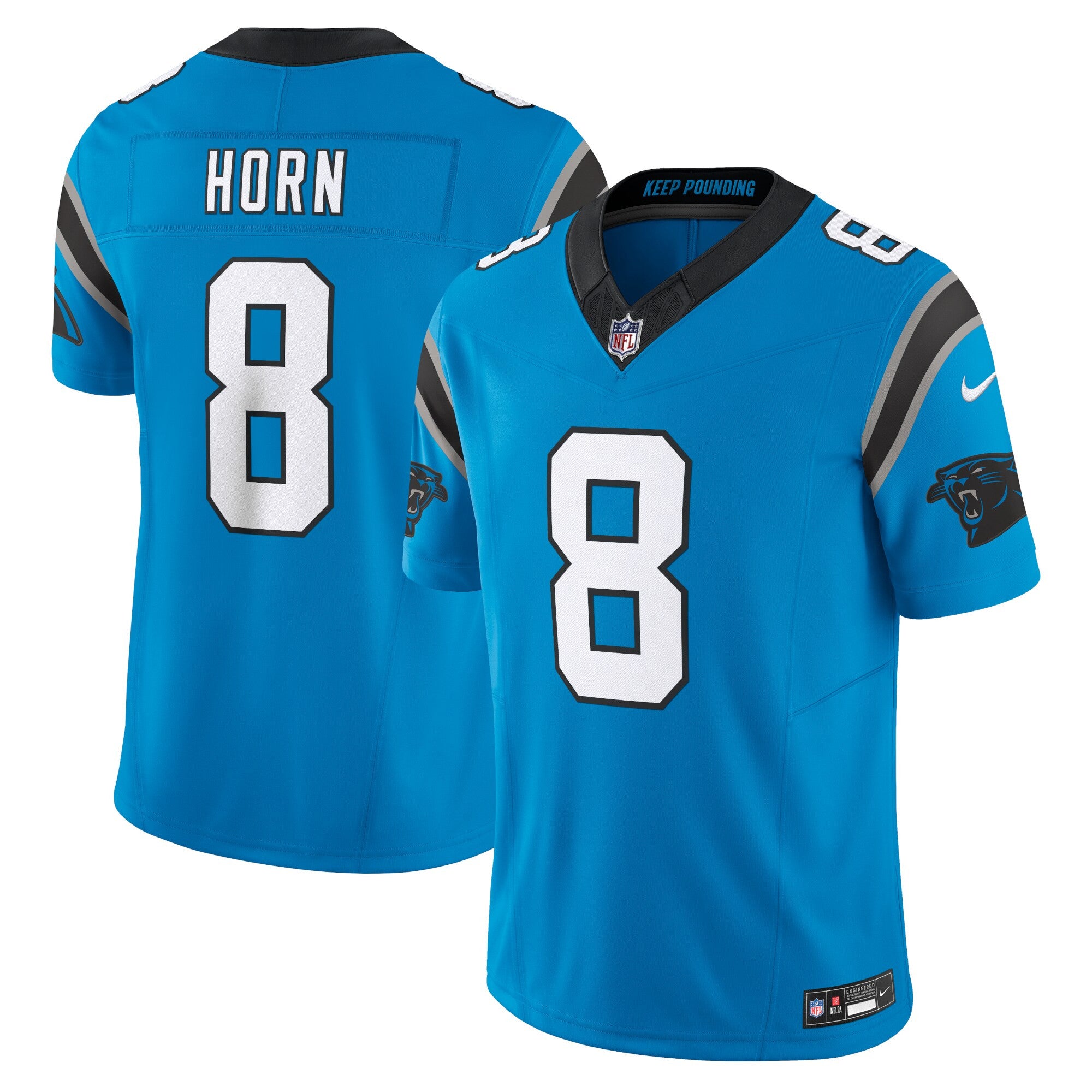 Jaycee Horn Carolina Panthers blue Vapor jersey