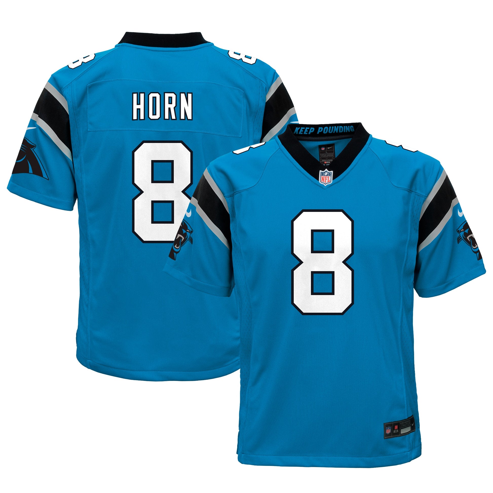 Jaycee Horn Carolina Panthers blue jersey