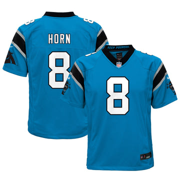 Jaycee Horn Carolina Panthers blue jersey