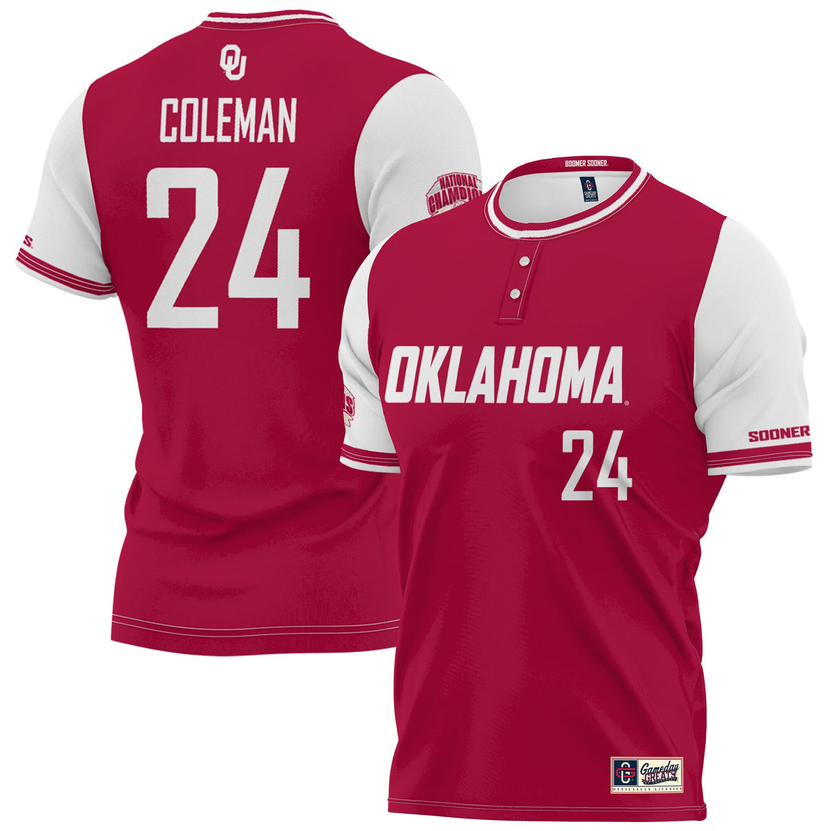 Jayda Coleman Oklahoma Sooners crimson jersey