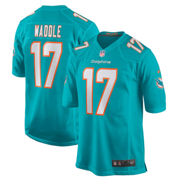Jaylen Waddle Miami Dolphins aqua Game jersey