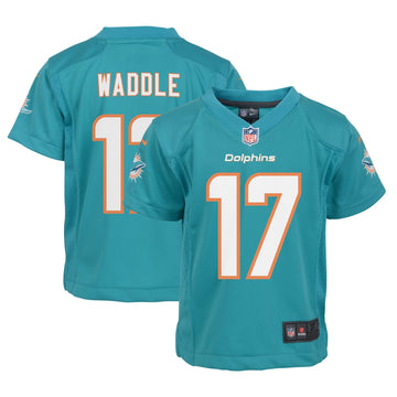 Jaylen Waddle Miami Dolphins aqua jersey