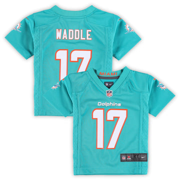 Jaylen Waddle Miami Dolphins aqua jersey