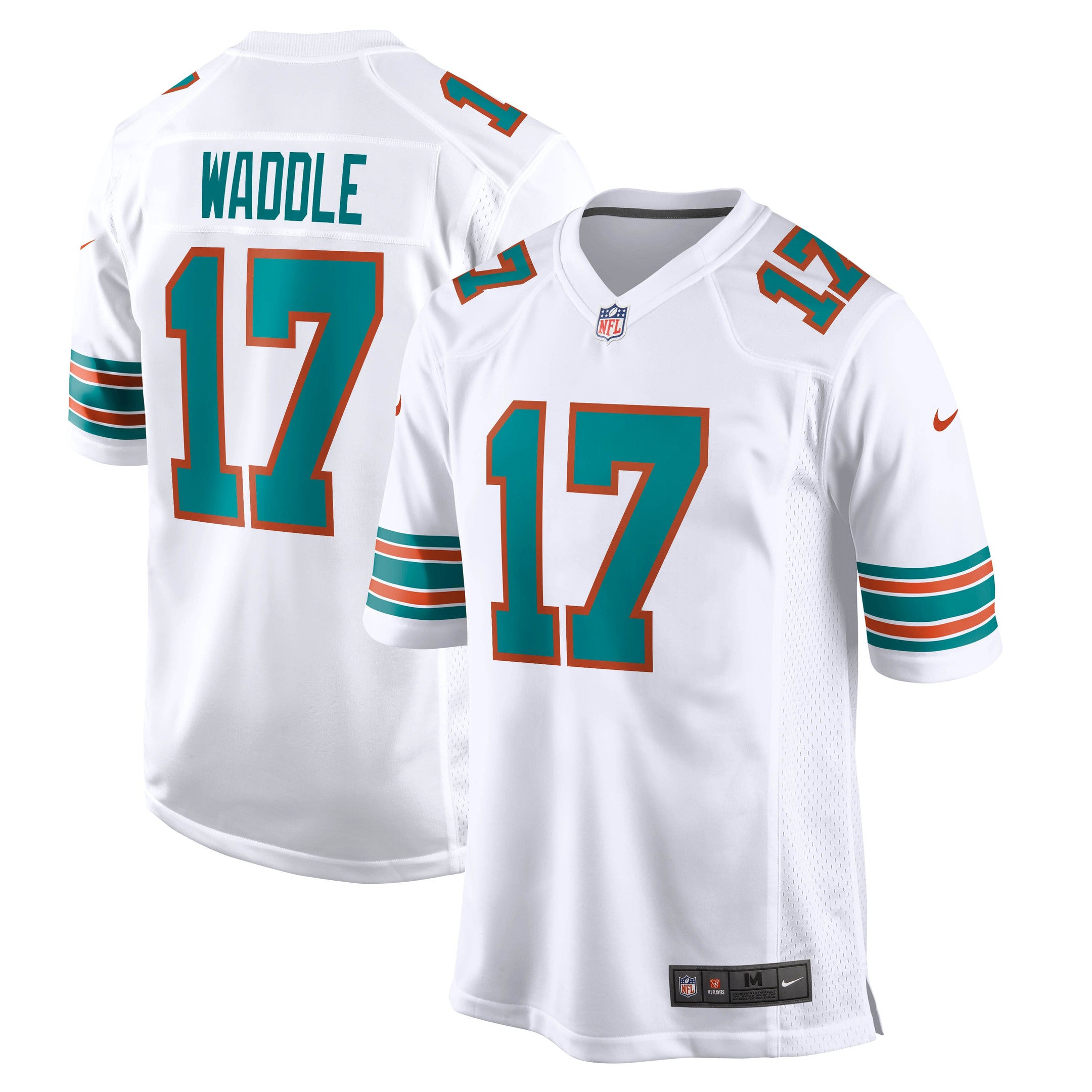 Jaylen Waddle Miami Dolphins white jersey