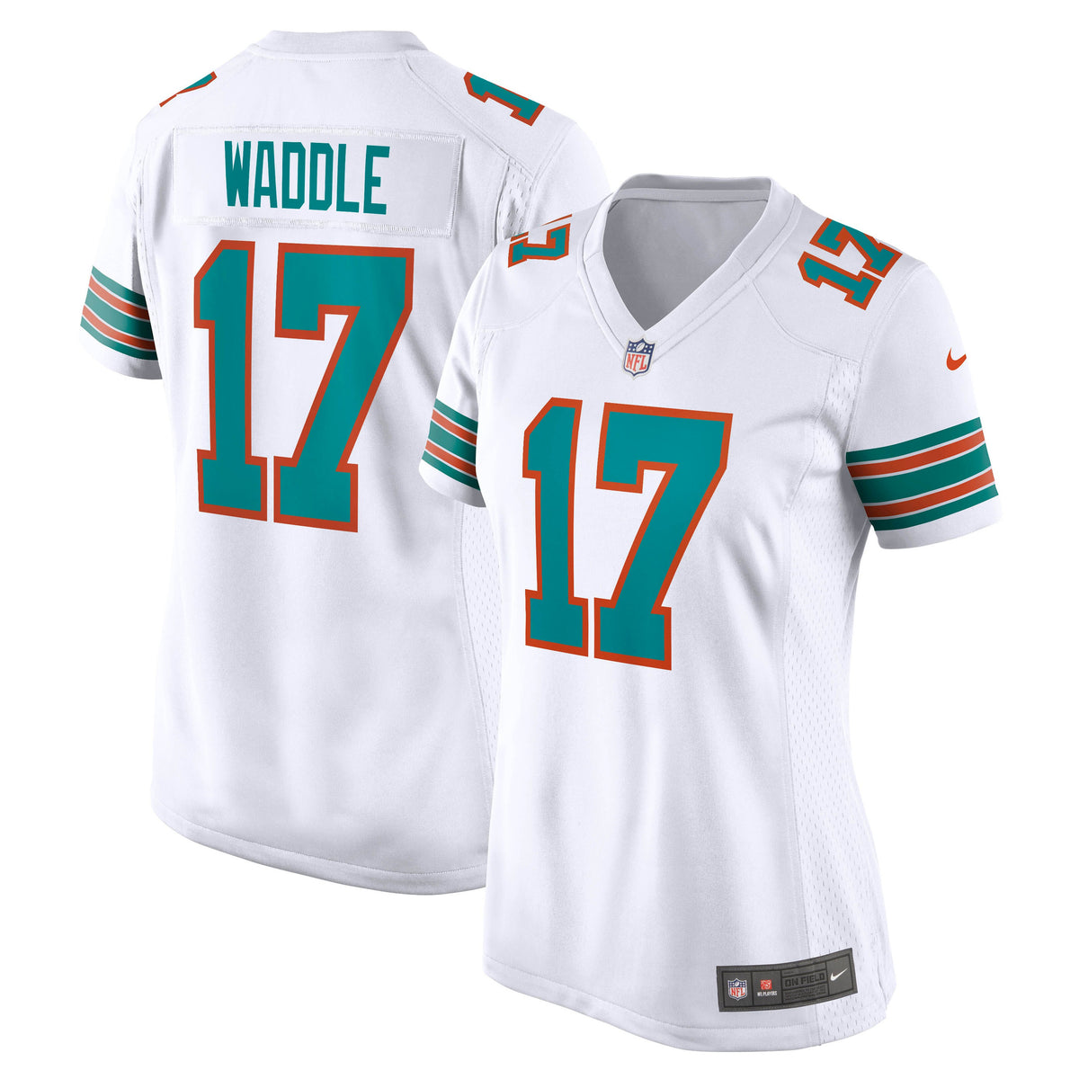 Jaylen Waddle Miami Dolphins white jersey