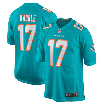 Jaylen Waddle Miami Dolphins aqua jersey