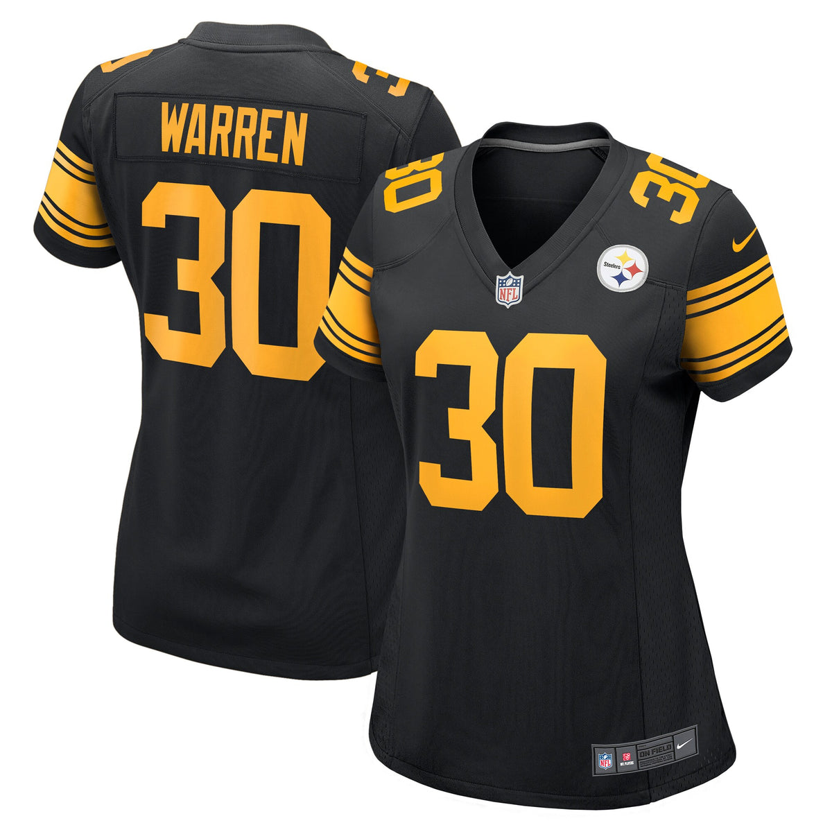 Jaylen Warren Pittsburgh Steelers black Alternate jersey