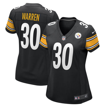 Jaylen Warren Pittsburgh Steelers black Game jersey
