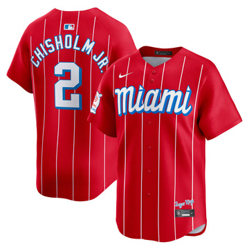 Jazz Chisholm Jr Miami Marlins red City Connect jersey