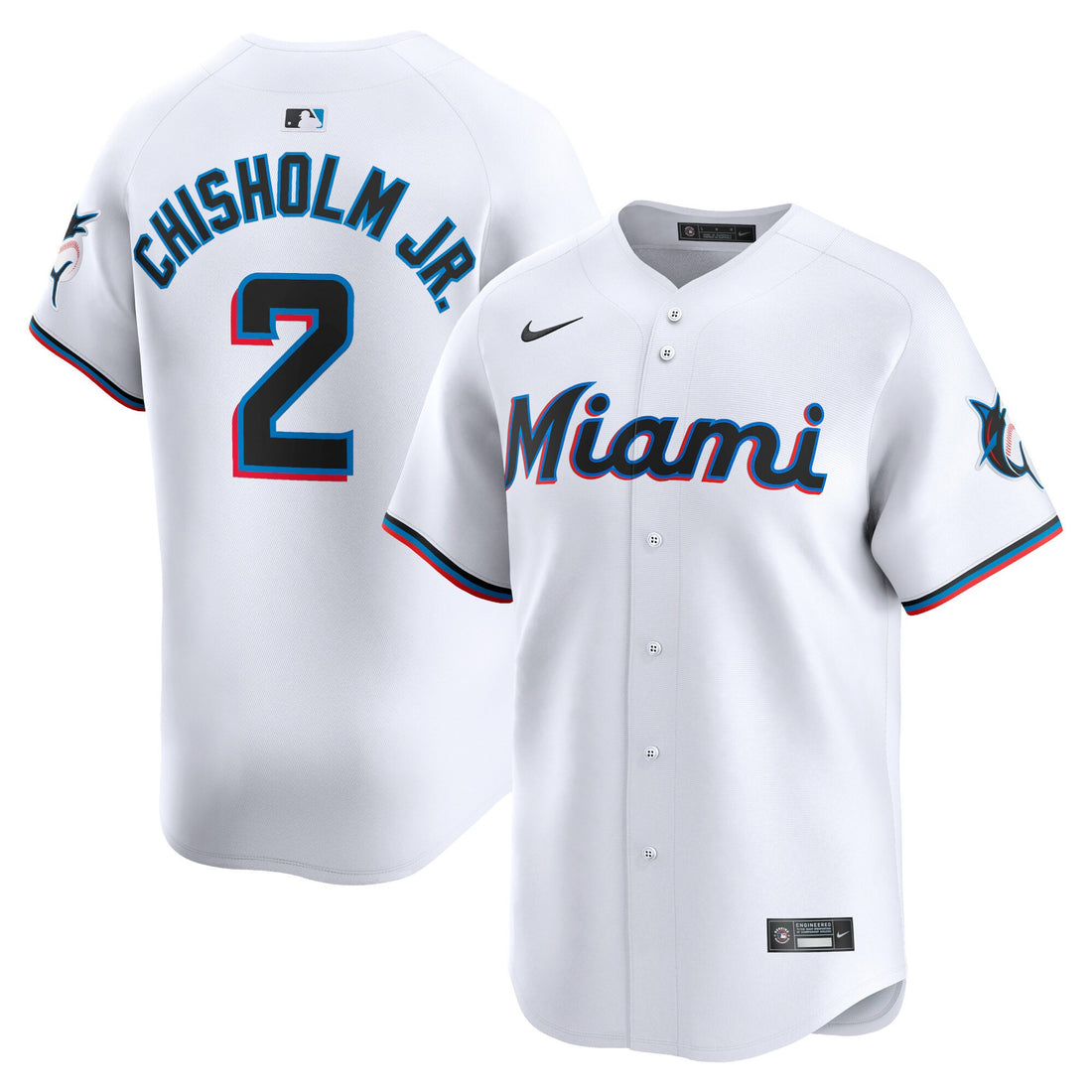 Jazz Chisholm Jr Miami Marlins white Limited jersey