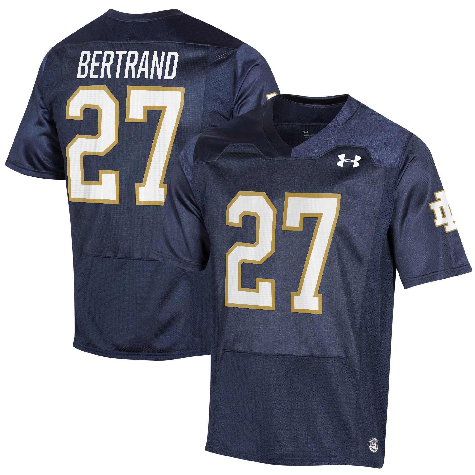 Jd Bertrand Under Armour Notre Dame Fighting Irish navy jersey