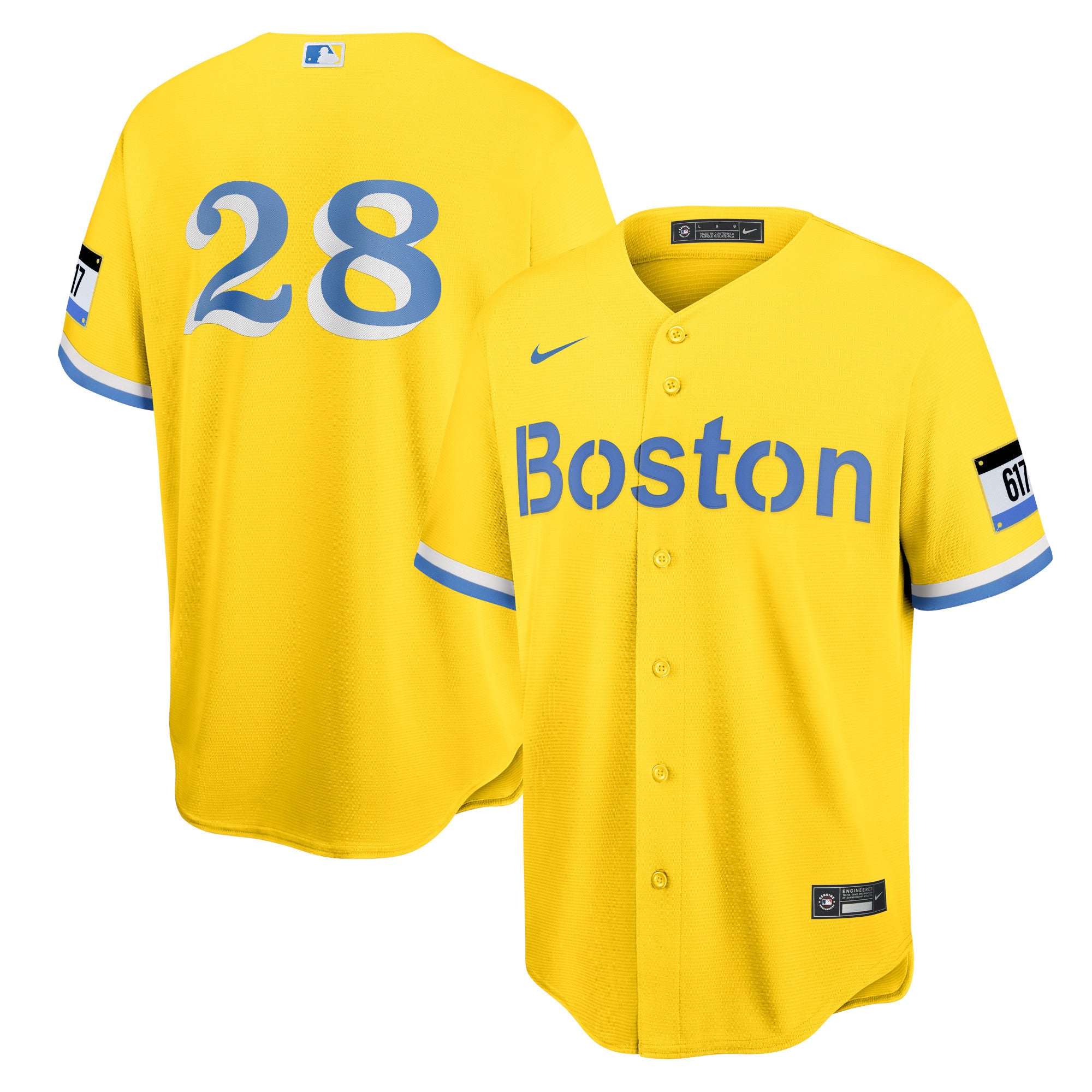 J.d. Martinez Boston Red Sox gold City Connect jersey