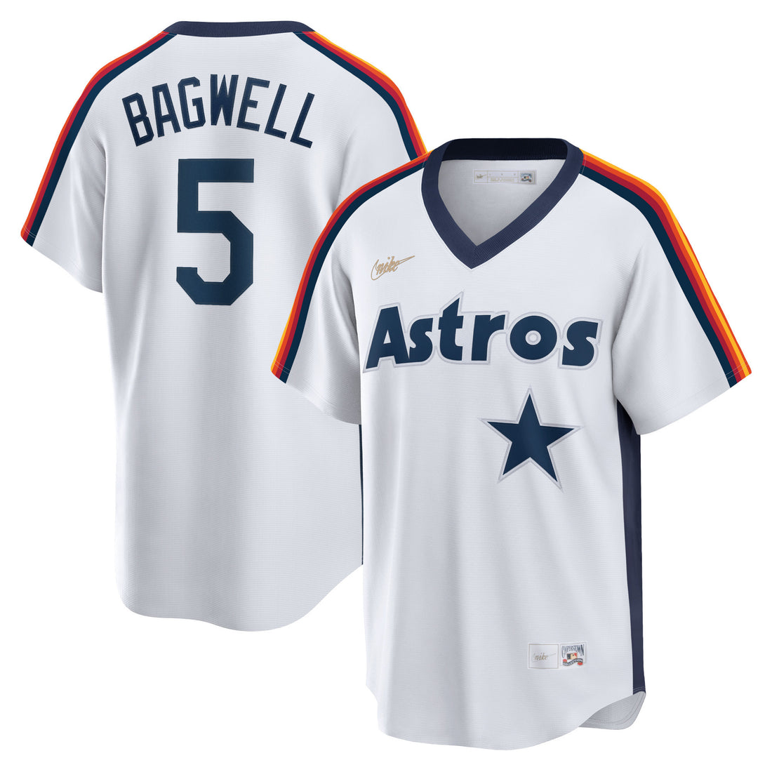 Jeff Bagwell Houston Astros white Cooperstown jersey