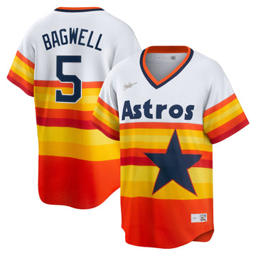 Jeff Bagwell Houston Astros white Cooperstown jersey