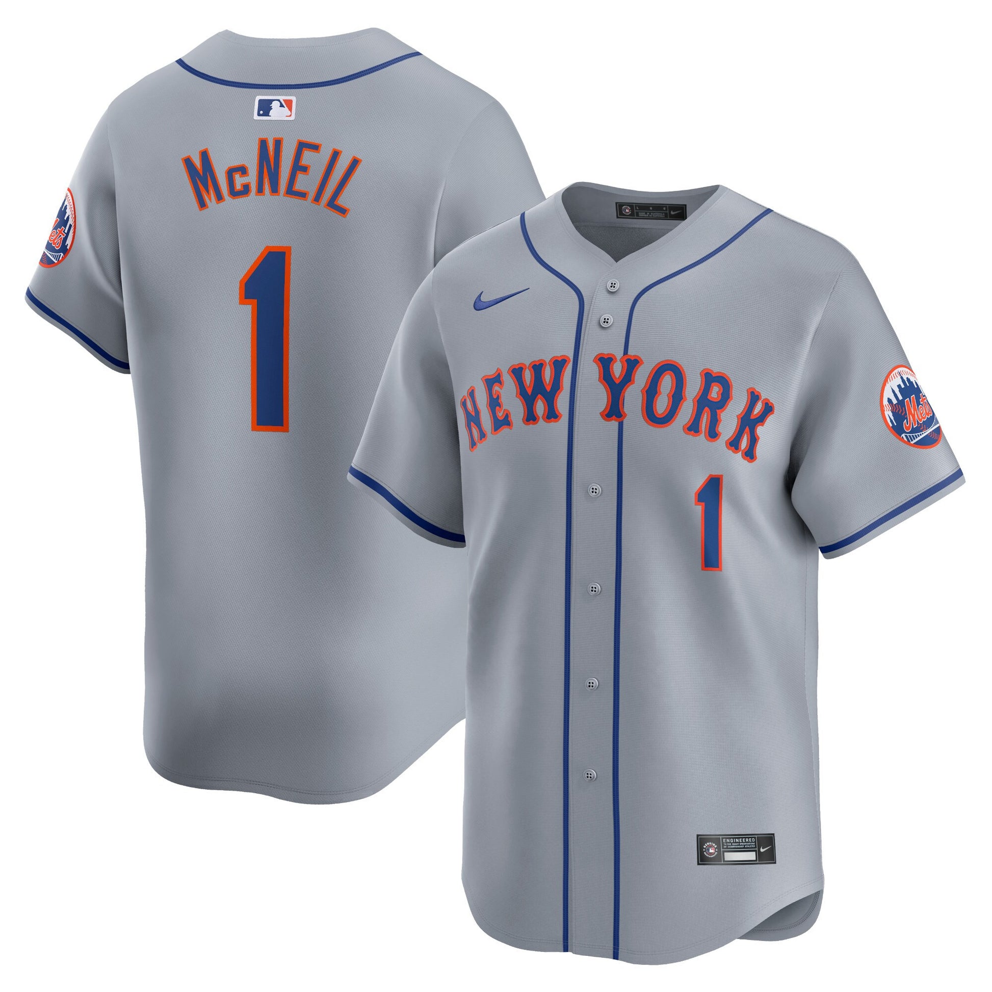 Jeff Mcneil New York Mets gray Limited jersey