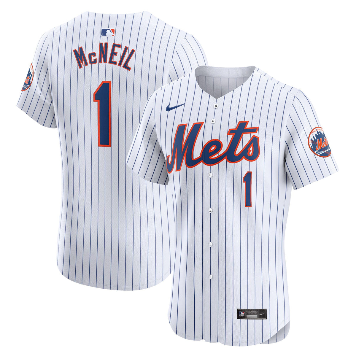Jeff Mcneil New York Mets white Elite jersey