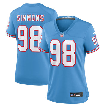 Jeffery Simmons Tennessee Titans blue jersey