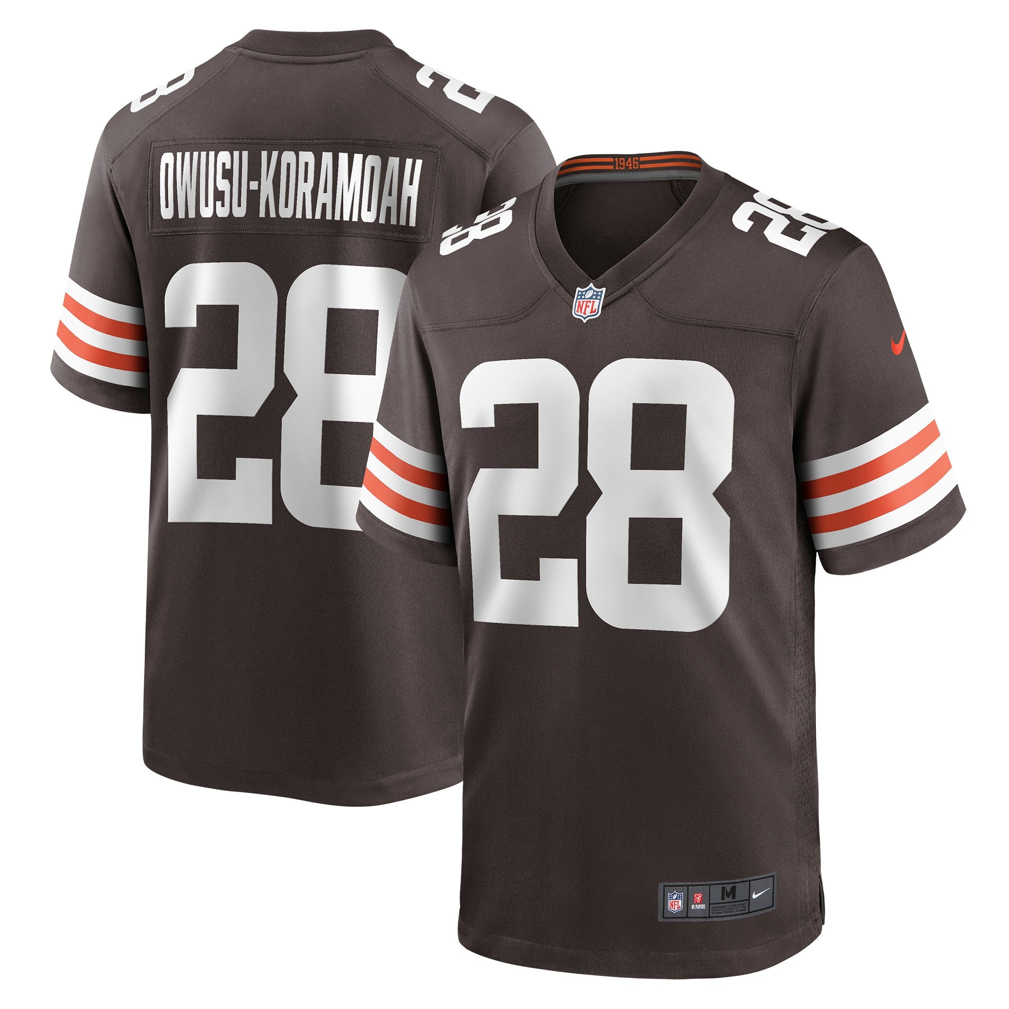 Jeremiah Owusu-koramoah Cleveland Browns brown Game jersey