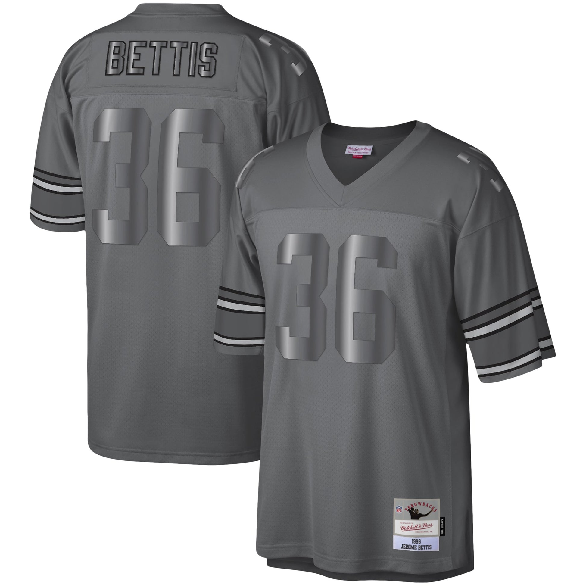 Jerome Bettis Pittsburgh Steelers charcoal jersey