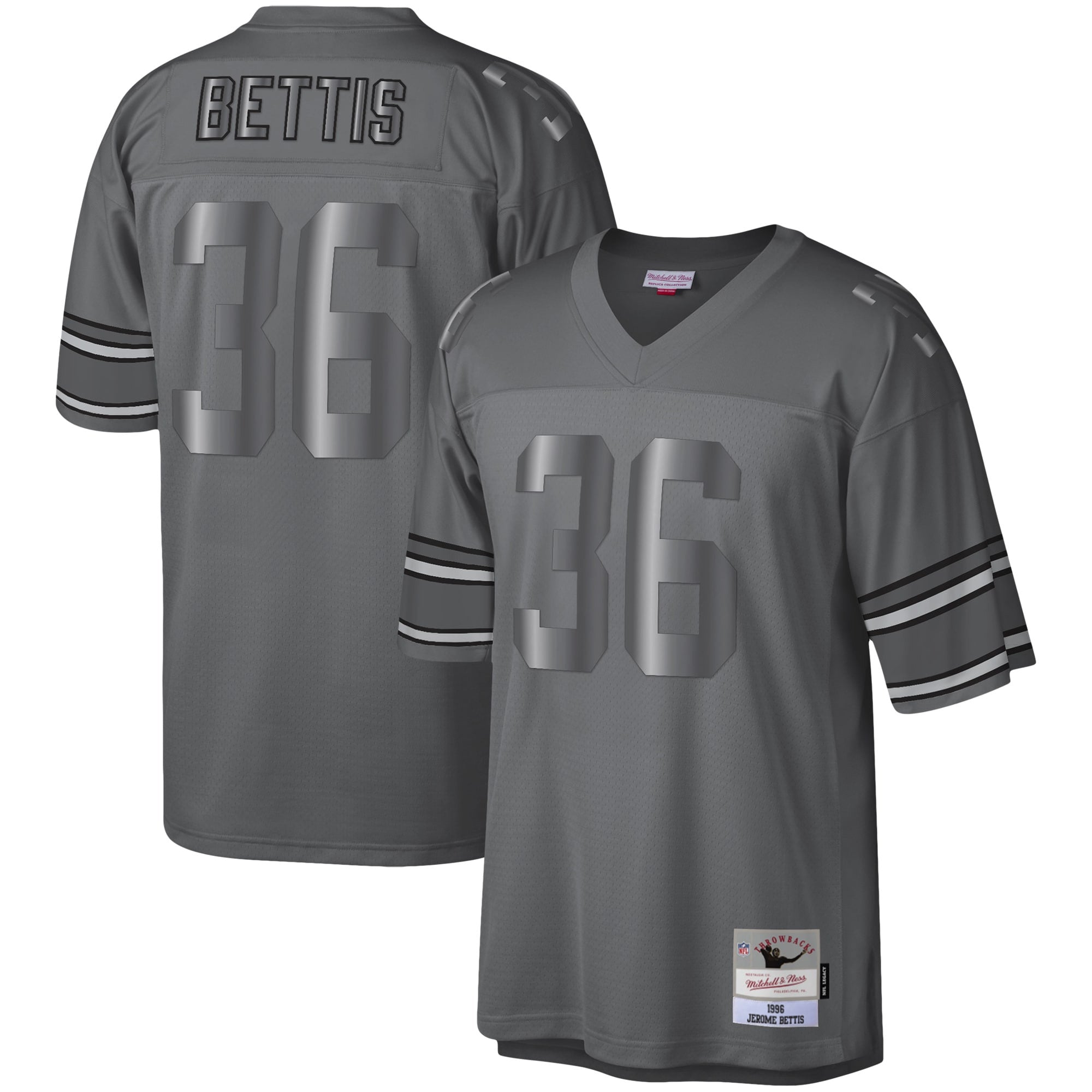 Jerome Bettis Pittsburgh Steelers charcoal jersey