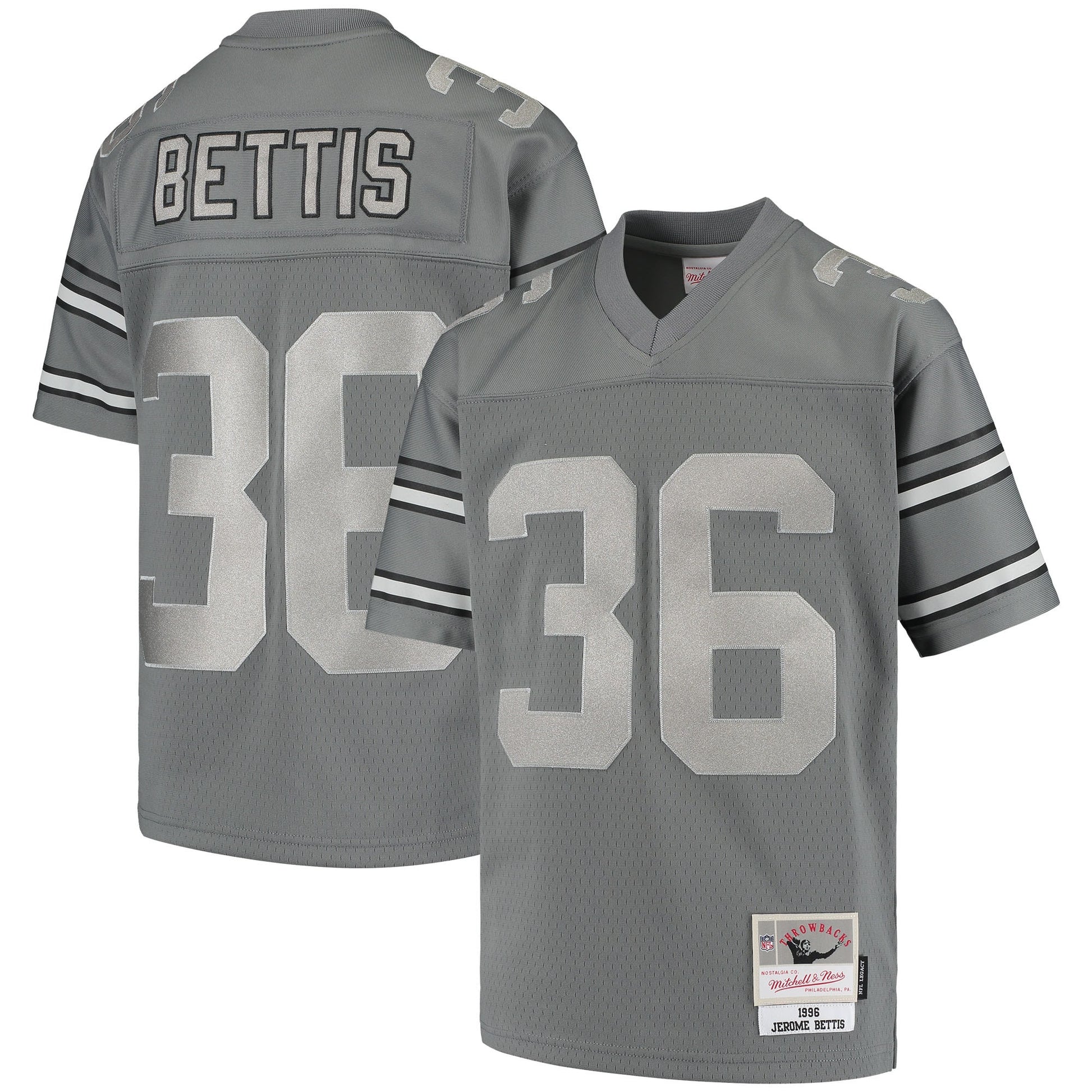 Jerome Bettis Pittsburgh Steelers charcoal jersey
