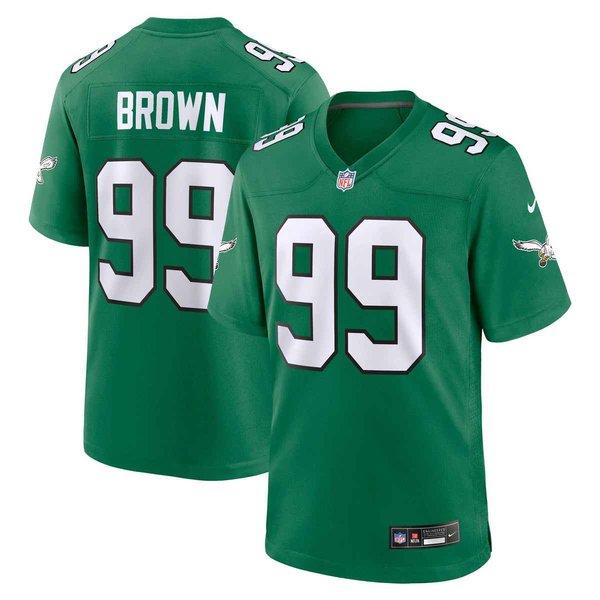 Jerome Brown Philadelphia Eagles green Alternate jersey