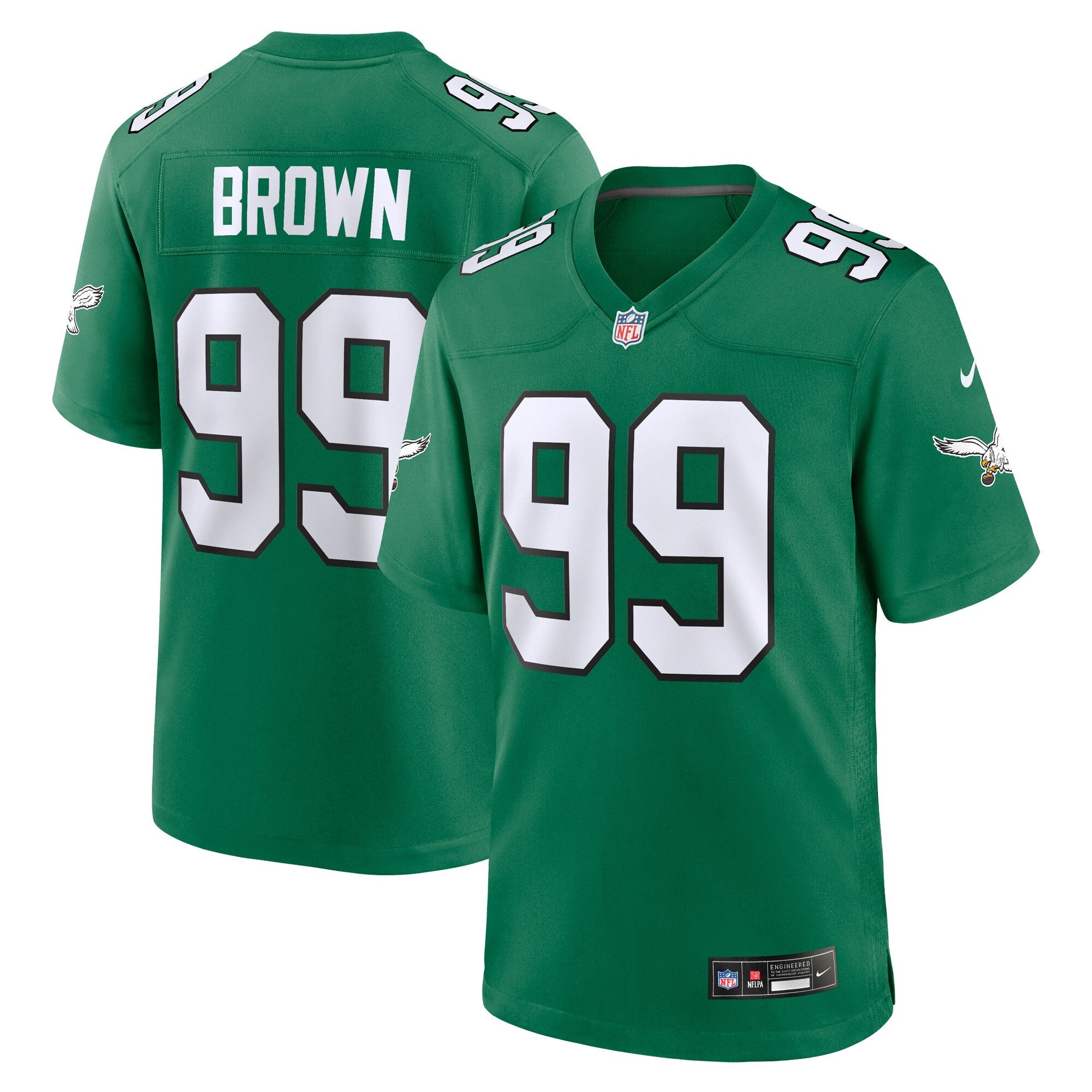 Jerome Brown Philadelphia Eagles green Alternate jersey
