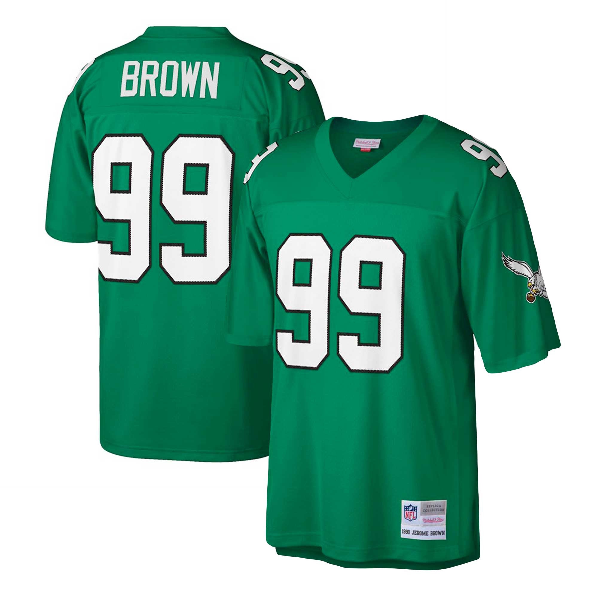 Jerome Brown Philadelphia Eagles green jersey