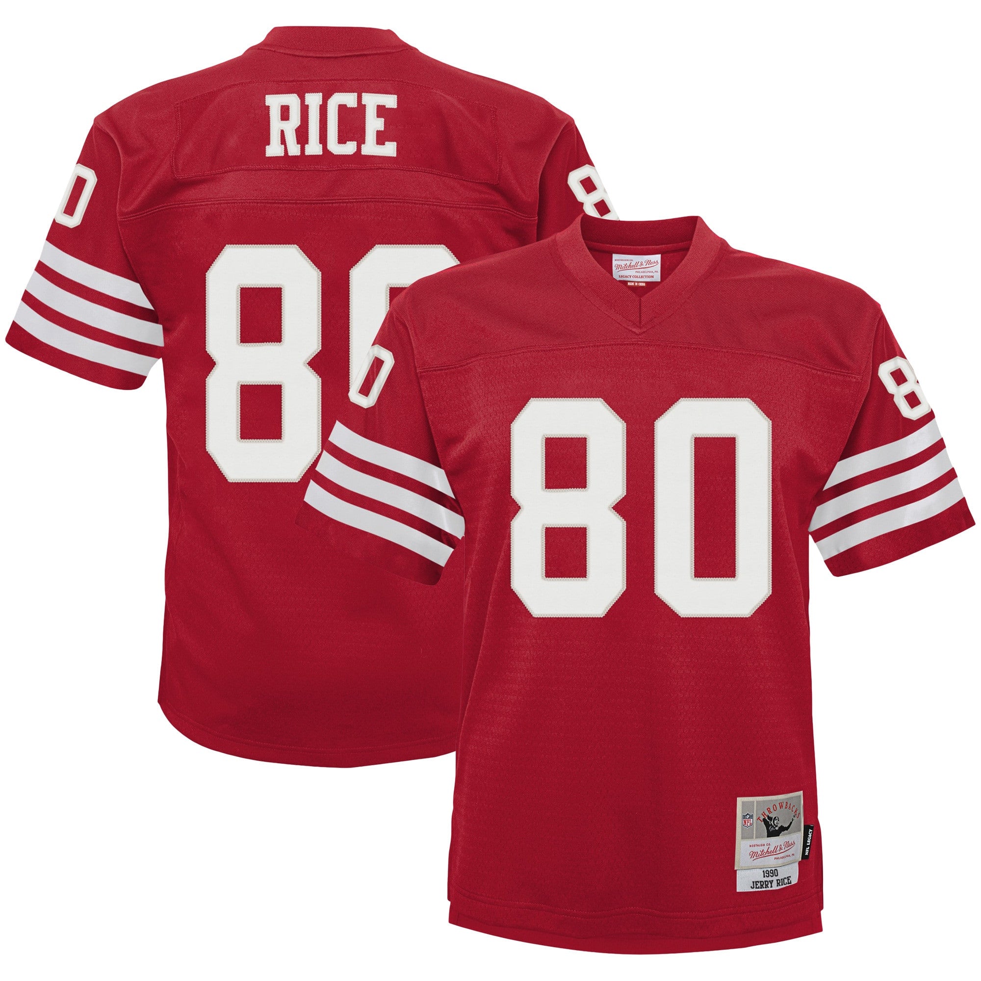 Jerry Rice San Francisco 49ers scarlet jersey