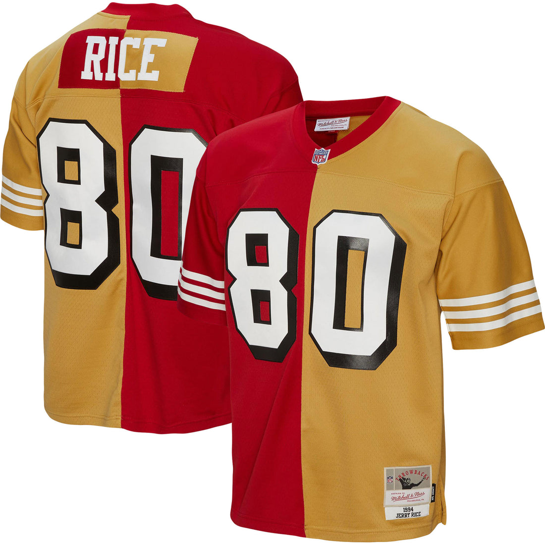 Jerry Rice San Francisco 49ers scarlet Split jersey