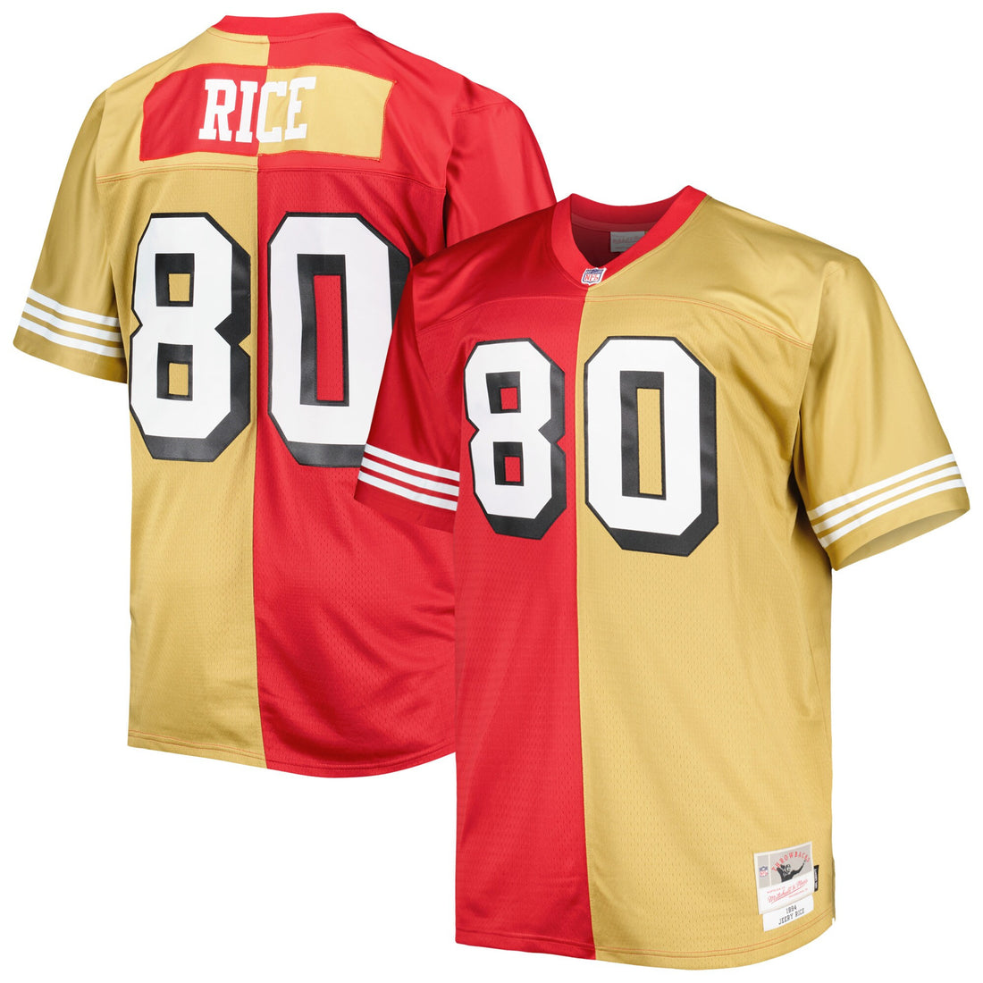 Jerry Rice San Francisco 49ers scarlet Split jersey