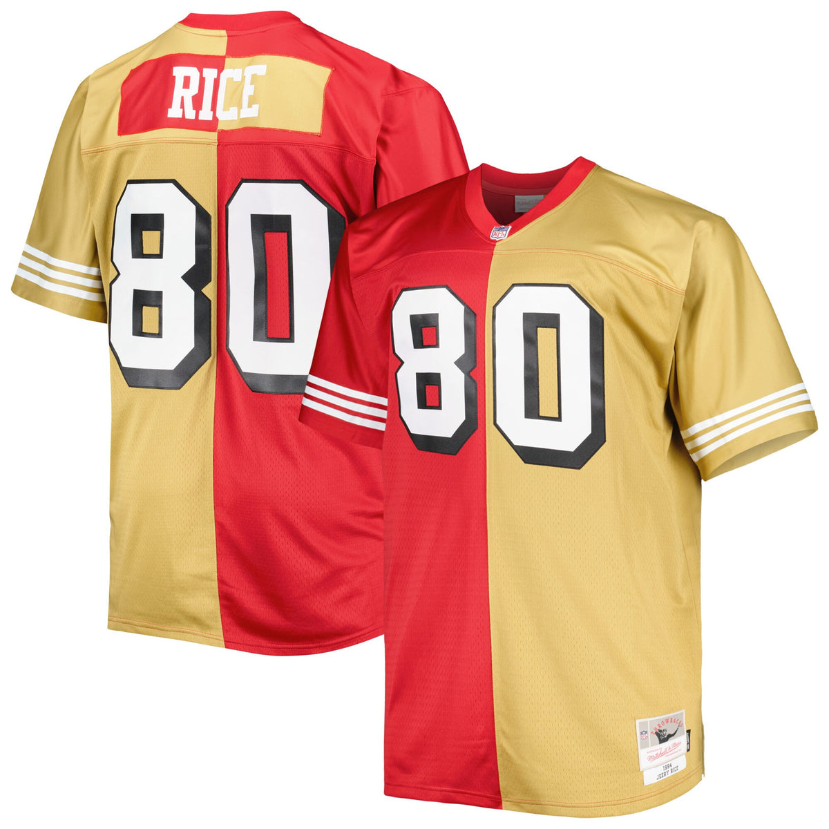 Jerry Rice San Francisco 49ers scarlet Split jersey