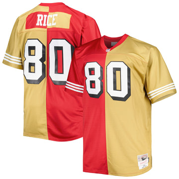 Jerry Rice San Francisco 49ers scarlet Split jersey