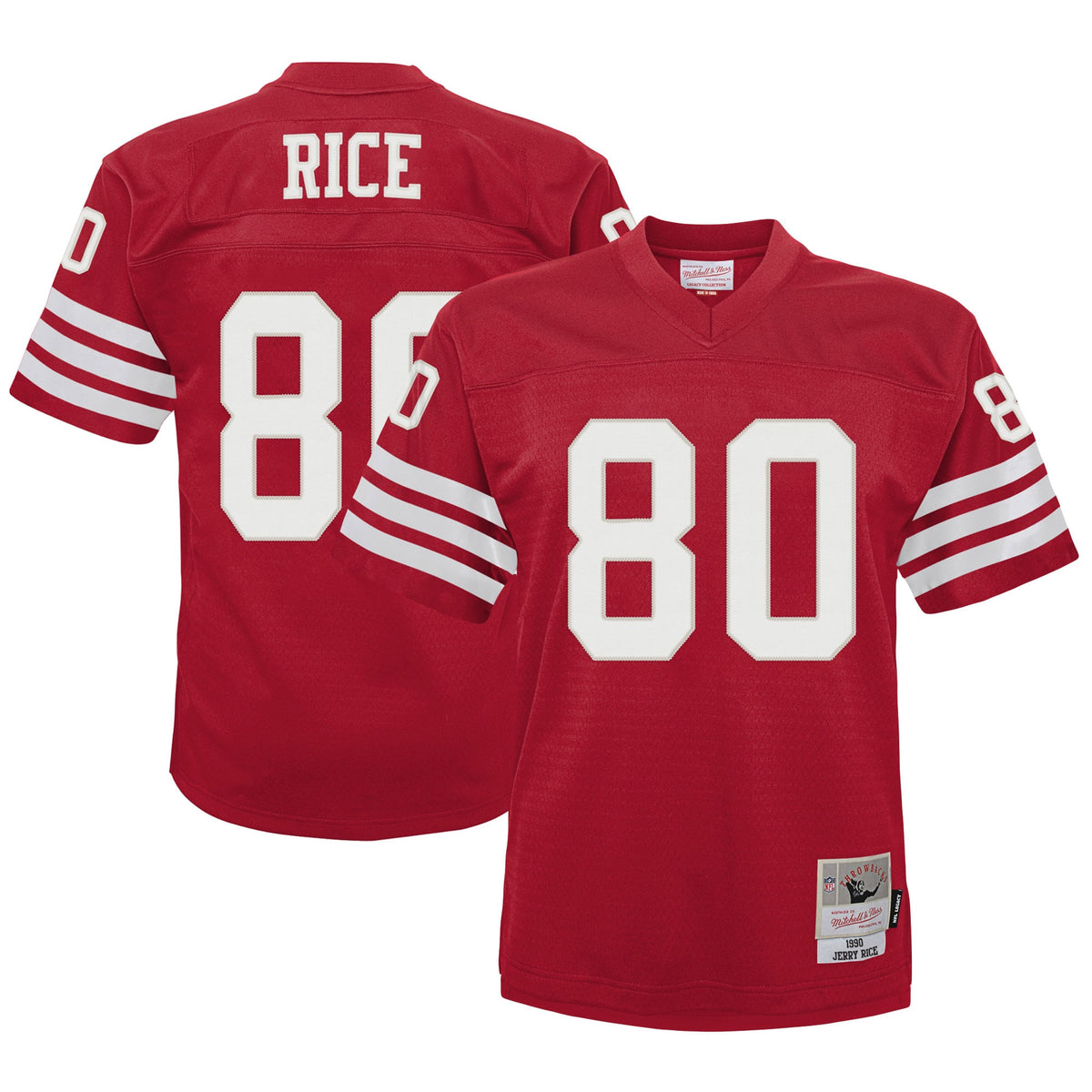 Jerry Rice San Francisco 49ers scarlet jersey