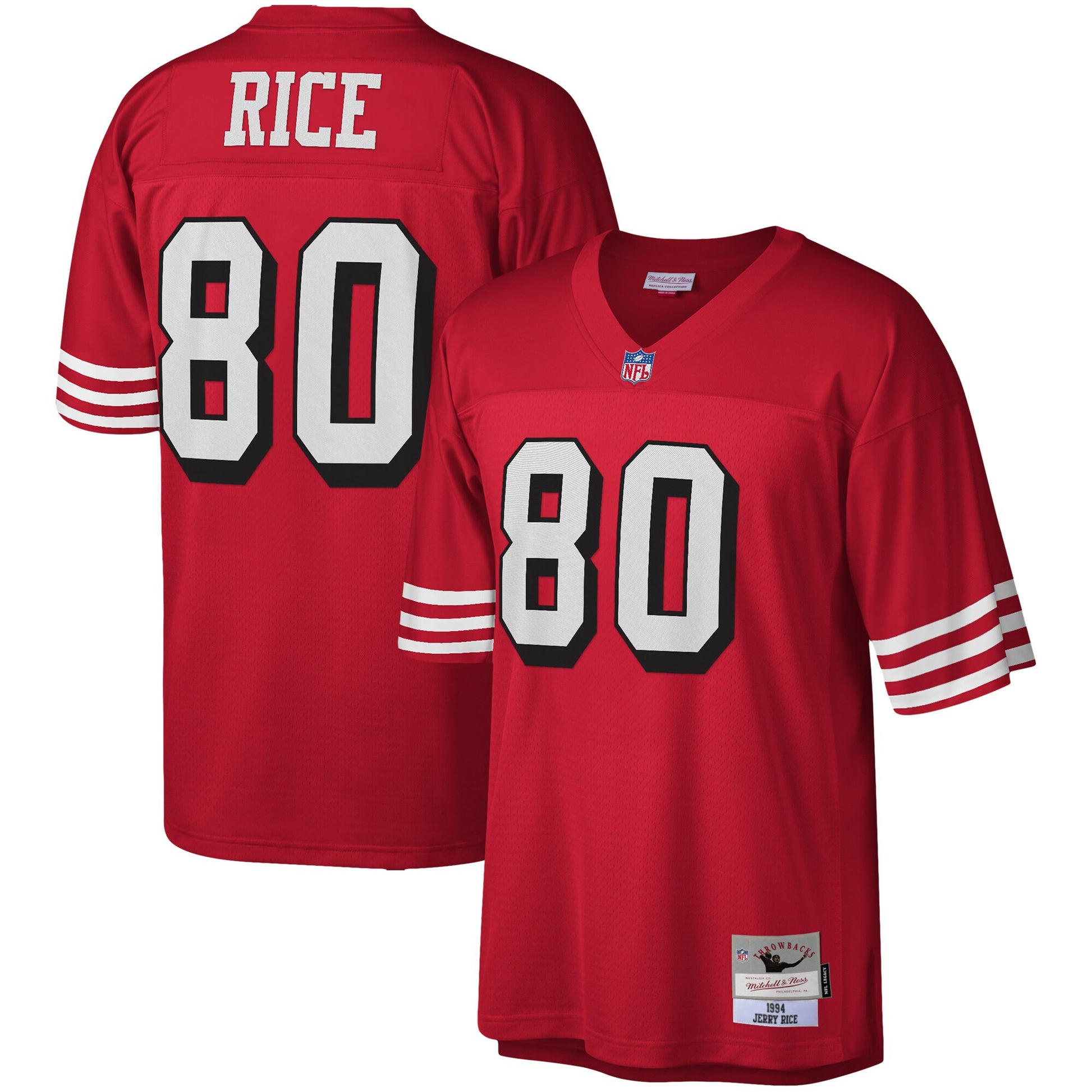 Jerry Rice San Francisco 49ers scarlet jersey