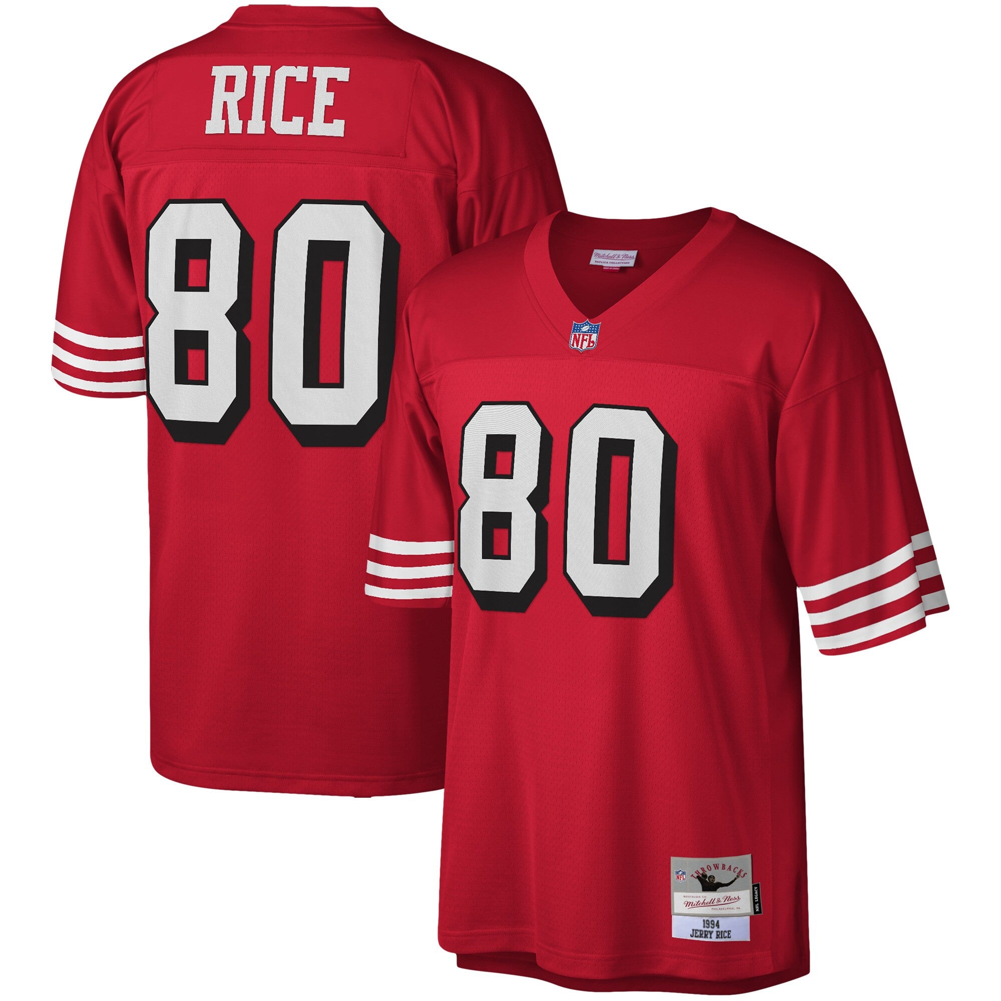 Jerry Rice San Francisco 49ers scarlet jersey