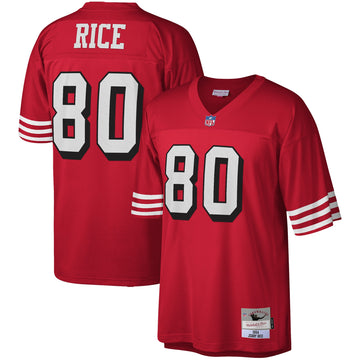 Jerry Rice San Francisco 49ers scarlet jersey