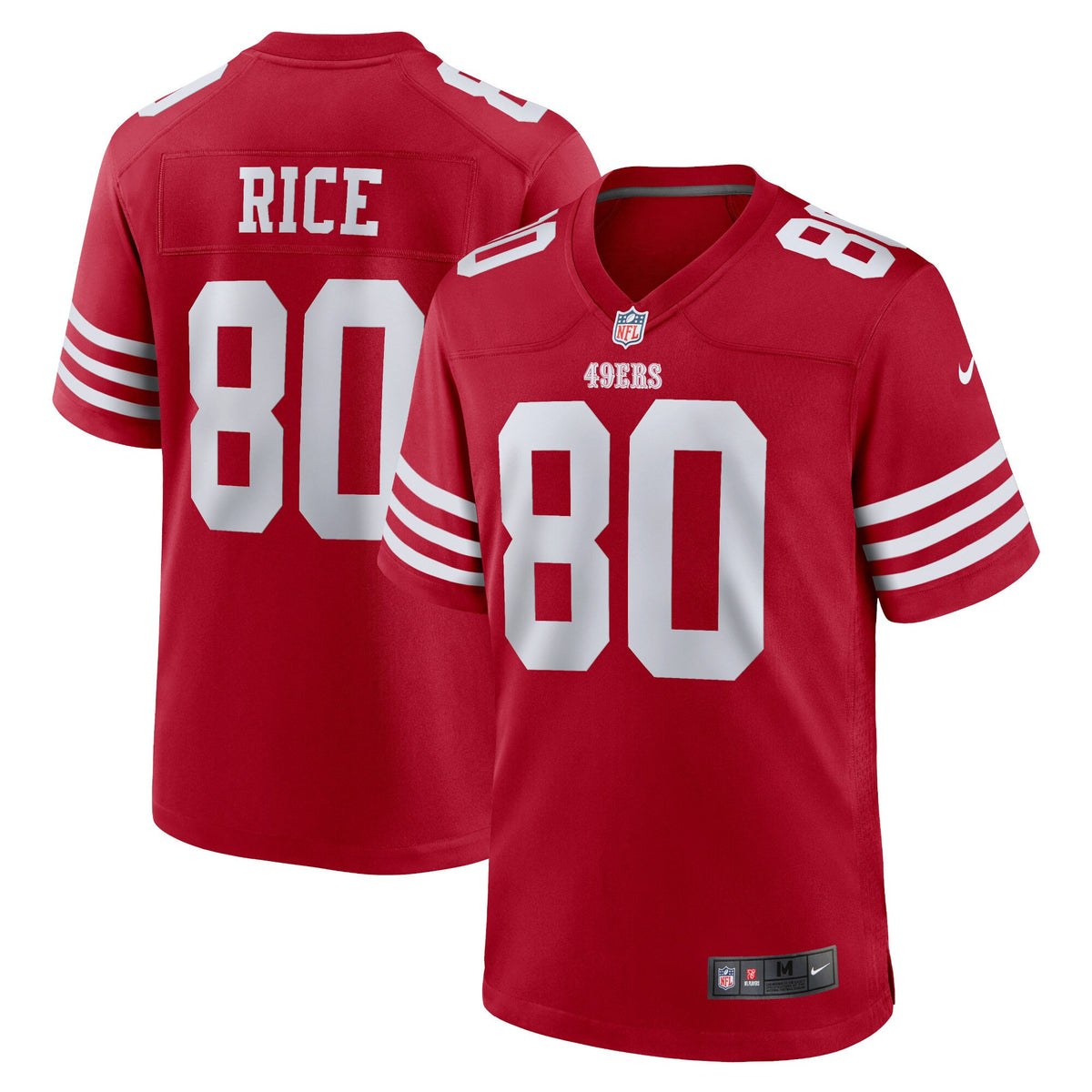 Jerry Rice San Francisco 49ers scarlet jersey