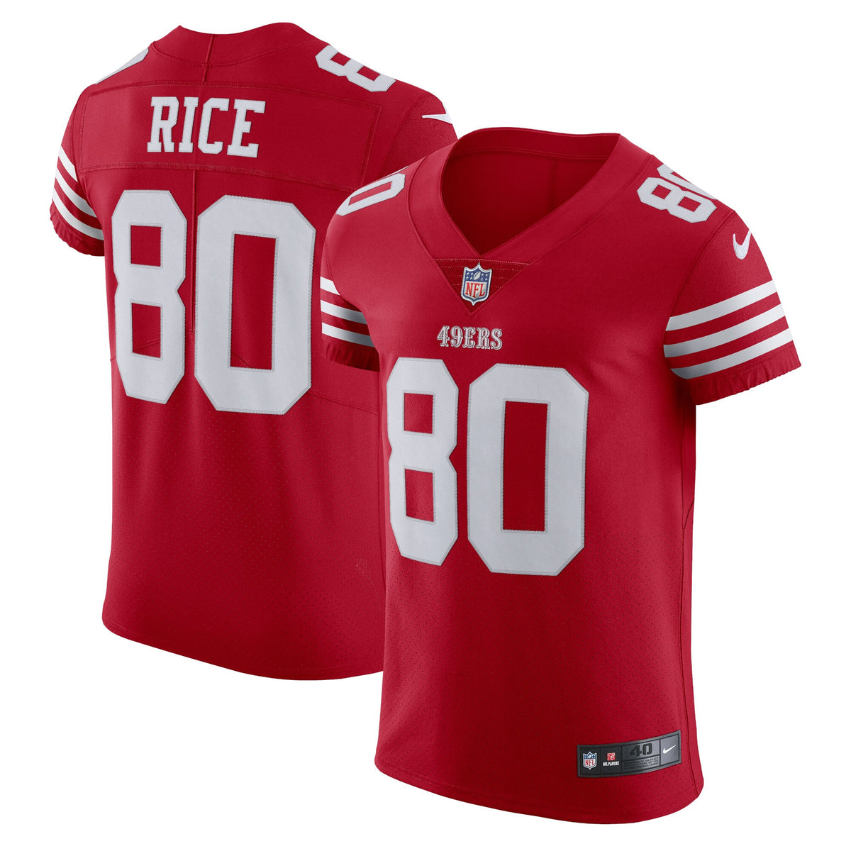 Jerry Rice San Francisco 49ers scarlet Vapor jersey