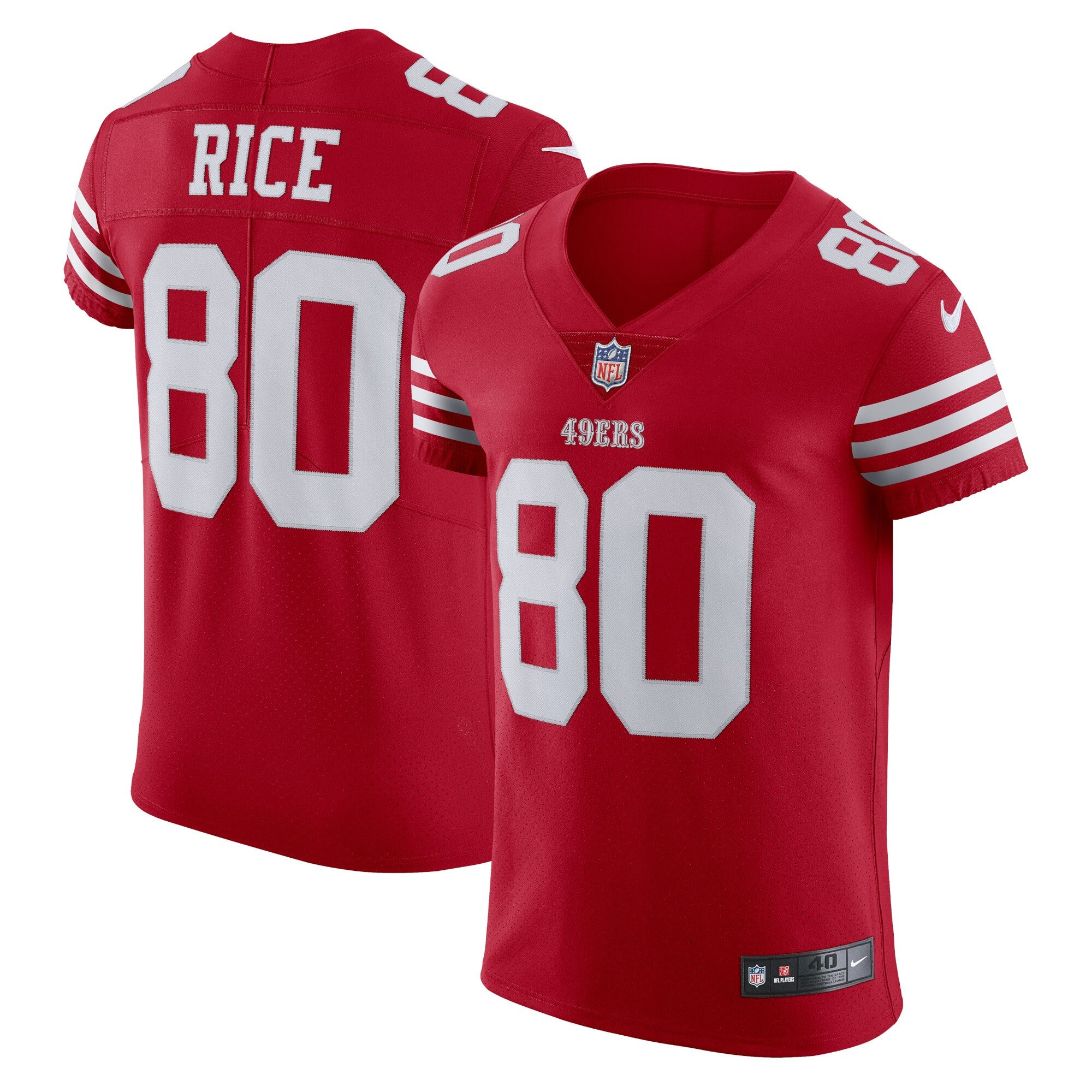 Jerry Rice San Francisco 49ers scarlet Vapor jersey