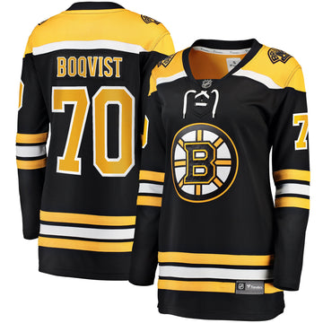 Jesper Boqvist Boston Bruins black Home jersey
