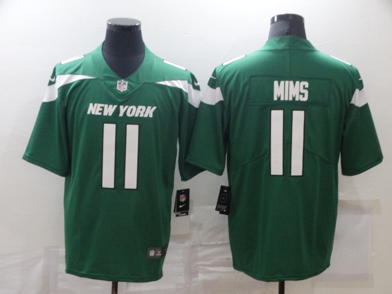 Denzel Mims New York Jets green Vapor jersey