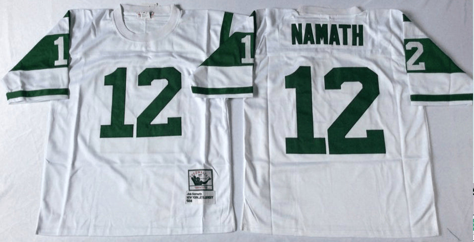 Joe Namath New York Jets white Throwback jersey