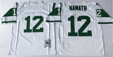 Joe Namath New York Jets white Throwback jersey