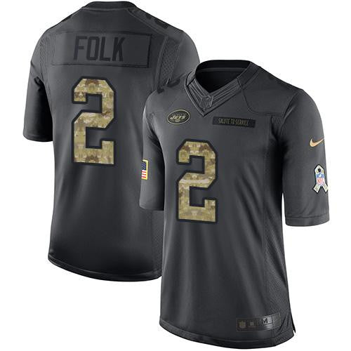 Nick Folk New York Jets black Salute To Service jersey