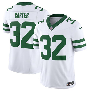 Michael Carter New York Jets white Vapor jersey