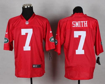 Geno Smith New York Jets red Elite jersey