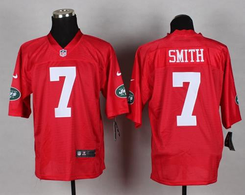 Geno Smith New York Jets red Elite jersey