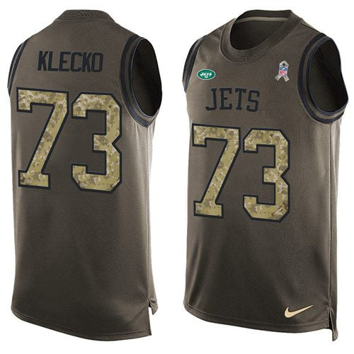 Joe Klecko New York Jets green Salute To Service jersey