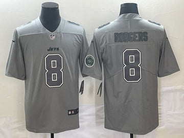 Aaron Rodgers New York Jets gray Limited jersey
